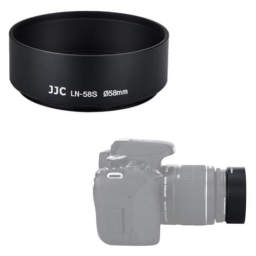 JJC 58mm Screw-in Mount Standard Aluminum Metal Lens Hood Shade for Lenses with 58mm Front Filter Thread for Canon EF 50mm f/1.4 USM, Canon EF 85mm f/1.8 USM, Nikon AF-S Nikkor 50mm f/1.8G Lens