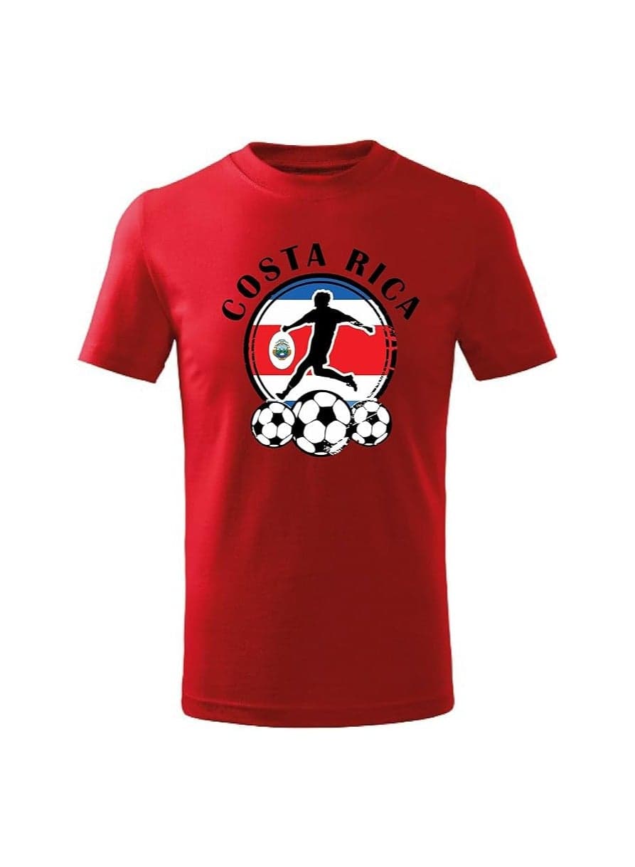 Costa Rica Football World Fans Printed T-Shirts Supporting Football Players Jersey T-Shirts For Men|Women|Kids To Win The Cup