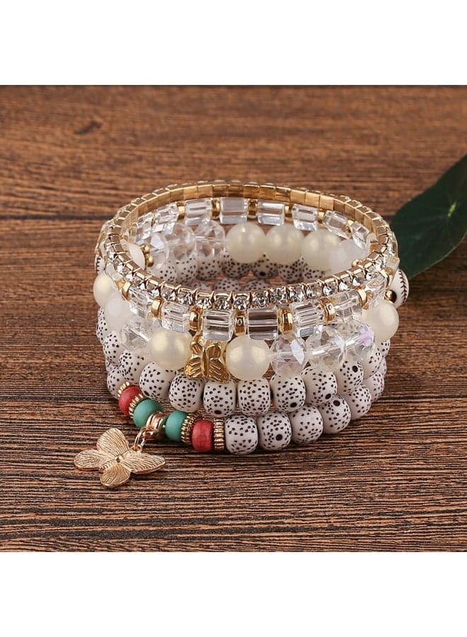 Trendy Design Bead Pendant Multilayer Bracelet