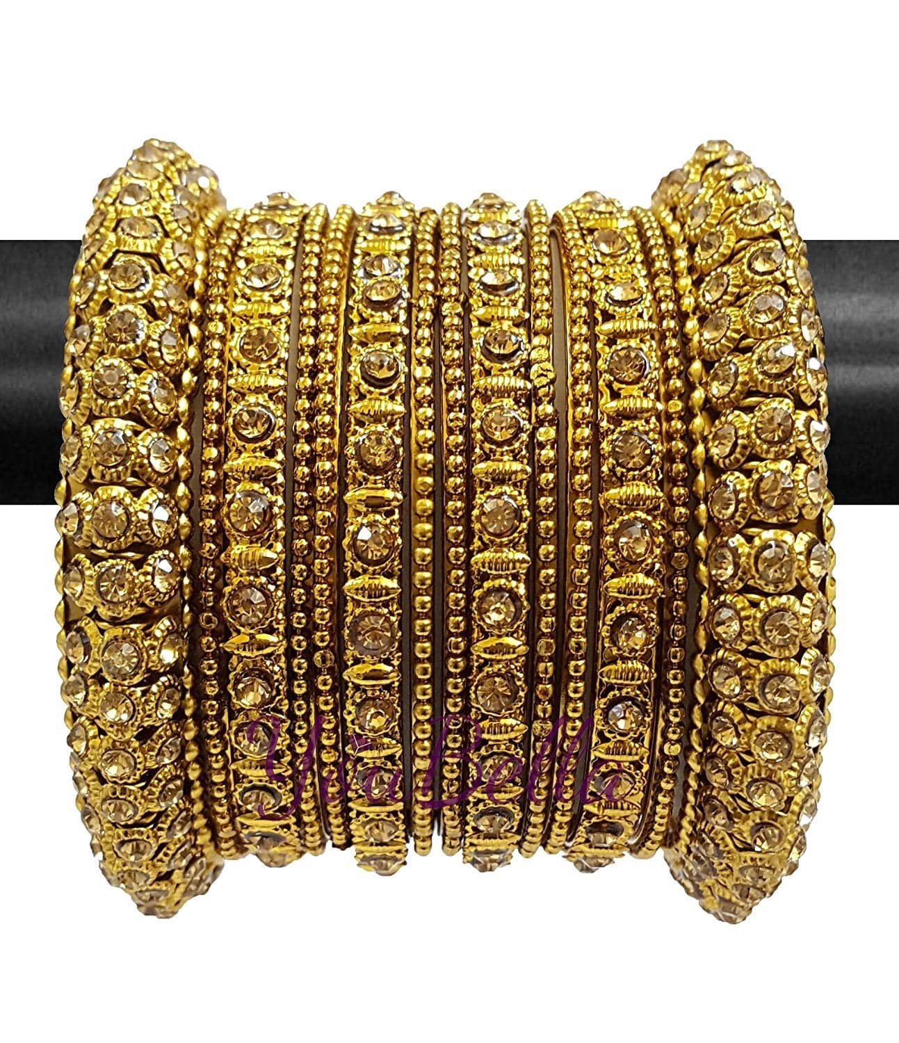 YouBella Fashion Jewellery Traditional Gold Plated Bracelet Bangle for Girls and Women (2.4)