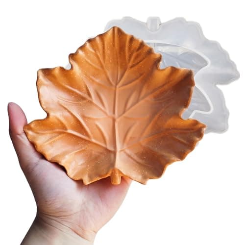 Wehous Maple Leaf Tray Mold Tray Silicone Molds for Epoxy Resin 3D Leaf Jewelry Plate Container Trinket Dish Storage Molds DIY Unique Resin Concrete Plaster Casting Clay Art Craft Home Decor