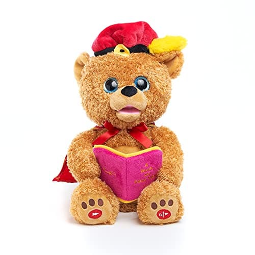 Cuddle Barn Sir Barrington The Storyteller Teddy Bear Animated Storytelling Stuffed Animal Plush Toy Reads 5 Fairy Tales Mouth Movement Swaying Motion Lights Up 12 inches