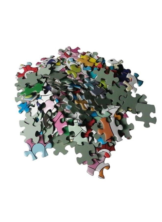 Decompression Puzzle 1000 Pieces Spot Famous Painting Puzzle Decompression Toys Puzzle Adult Paper Murakami Takashi Puzzle-Color:Green Bottom