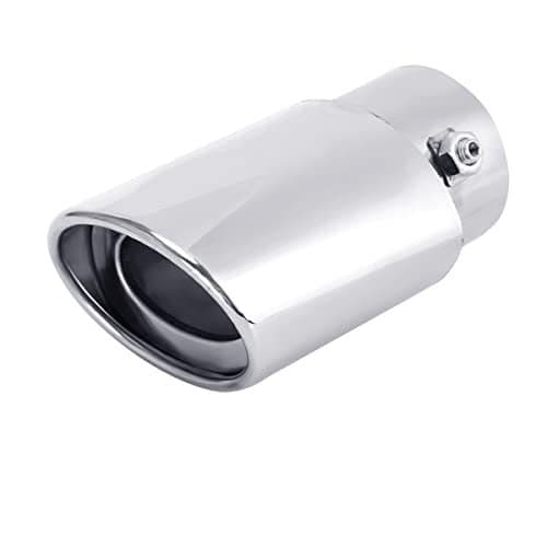 Dsycar Universal Stainless Steel 1.5" - 2.25" Inlet Exhaust Tips, Fit Pipes Diameter 1.5-2.25 inch, Adjustable Car Decoration Chrome-Plated Finish Exhaust Tailpipe Tip, 3.3" Outlet, 5.4" Long