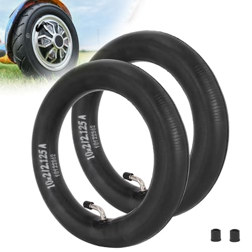 RUTU 10x2.125 inner tubes - Heavy-Duty 10x2 10x2.125 Inner Tube Replacement for 2-Wheel Self-Balancing Electric Scooter, Kid's Bike, Trike, Strollers, Most Scooter tire Tubes 2-Pack