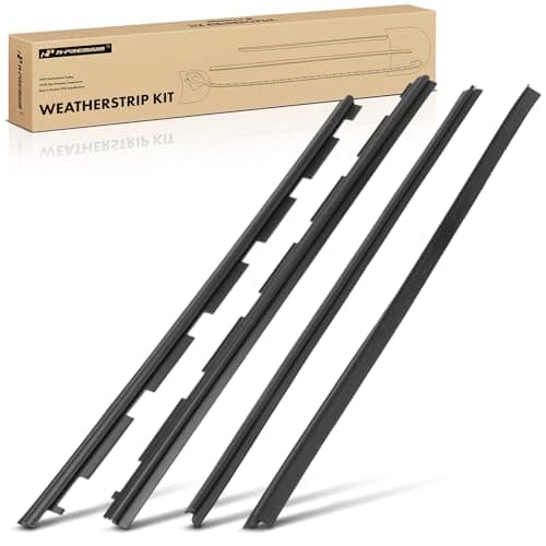 APremium 4PCS Window Molding Trim Weather Stripping Kit Compatible with Chevrolet Silverado 150025003500 Tahoe Blazer GMC Sierra 150025003500 Yukon Cadillac Escalade