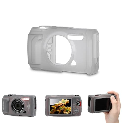 JJC Silicone Jacket for Olympus Tough TG-7 TG7 Digital Camera Replaces Olympus CSCH-128, Anti-Scratch Camera Protective Sleeve Provides Secure Grip and Compatible with Olympus LG-1/FD-1 Flash
