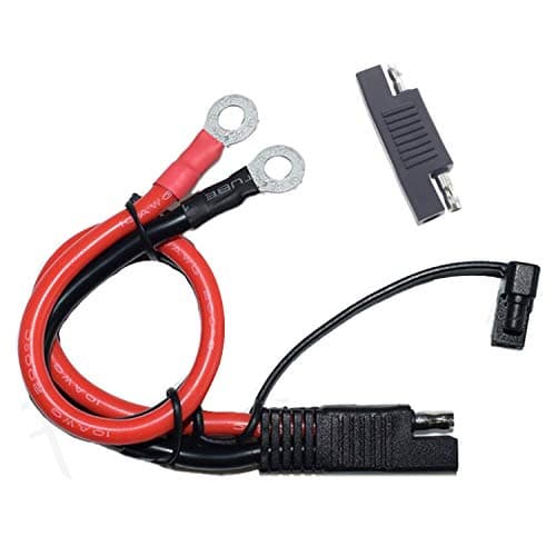 LIXINTIAN Battery Charging Cable SAE to O Ring Terminal Connectors Harness 10AWG Quick Disconnect SAE Cable for Motorcycles Cars Etc with 1 SAE Polarity Reverse Connector