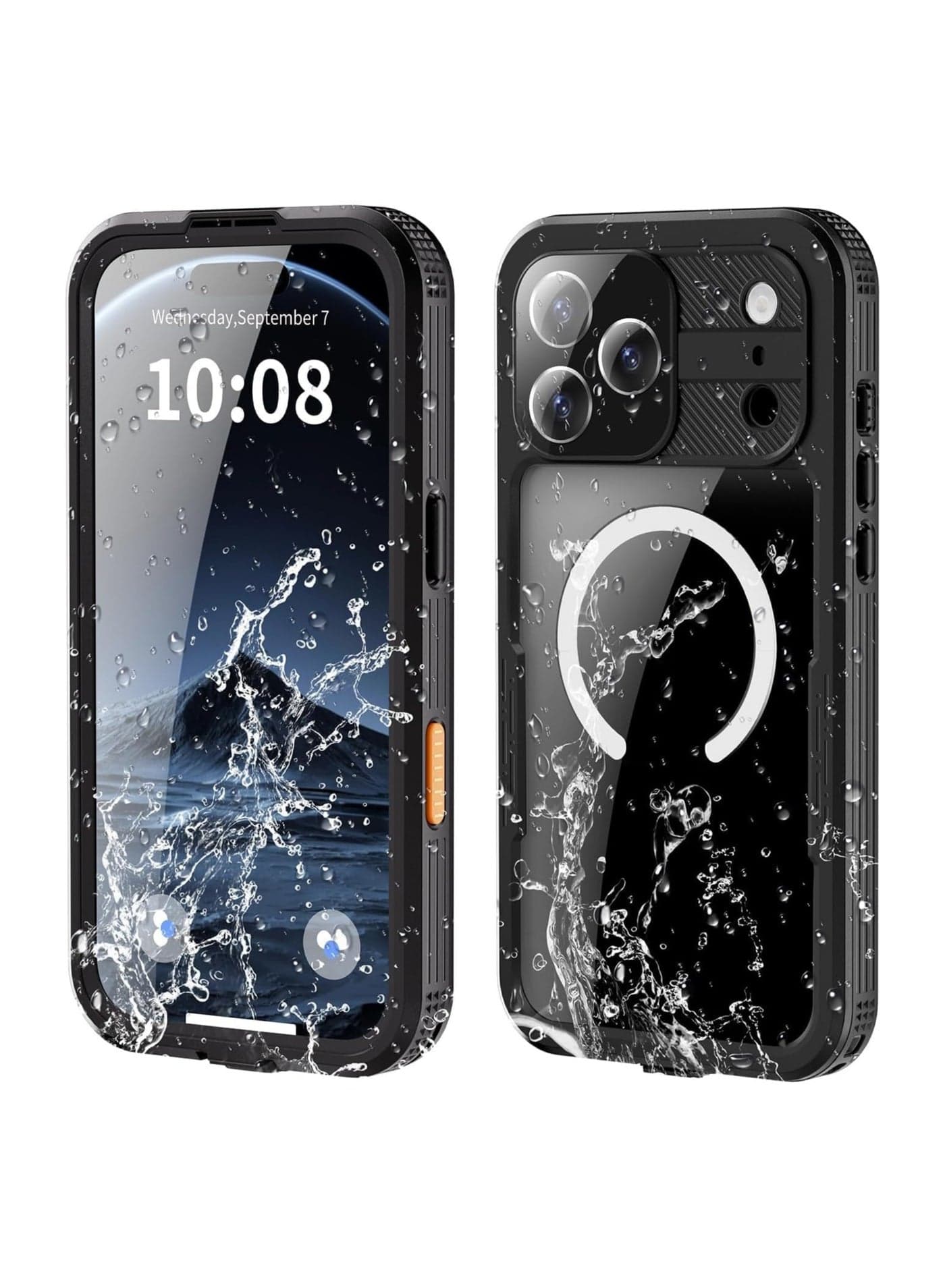 Compatible with iPhone 17 Pro Max 2025 cases, 【Built-in Screen Protector】 【Waterproof Dustproof】 Rugged Full-Body Underwater Protective Case for iPhone 17 Pro Max