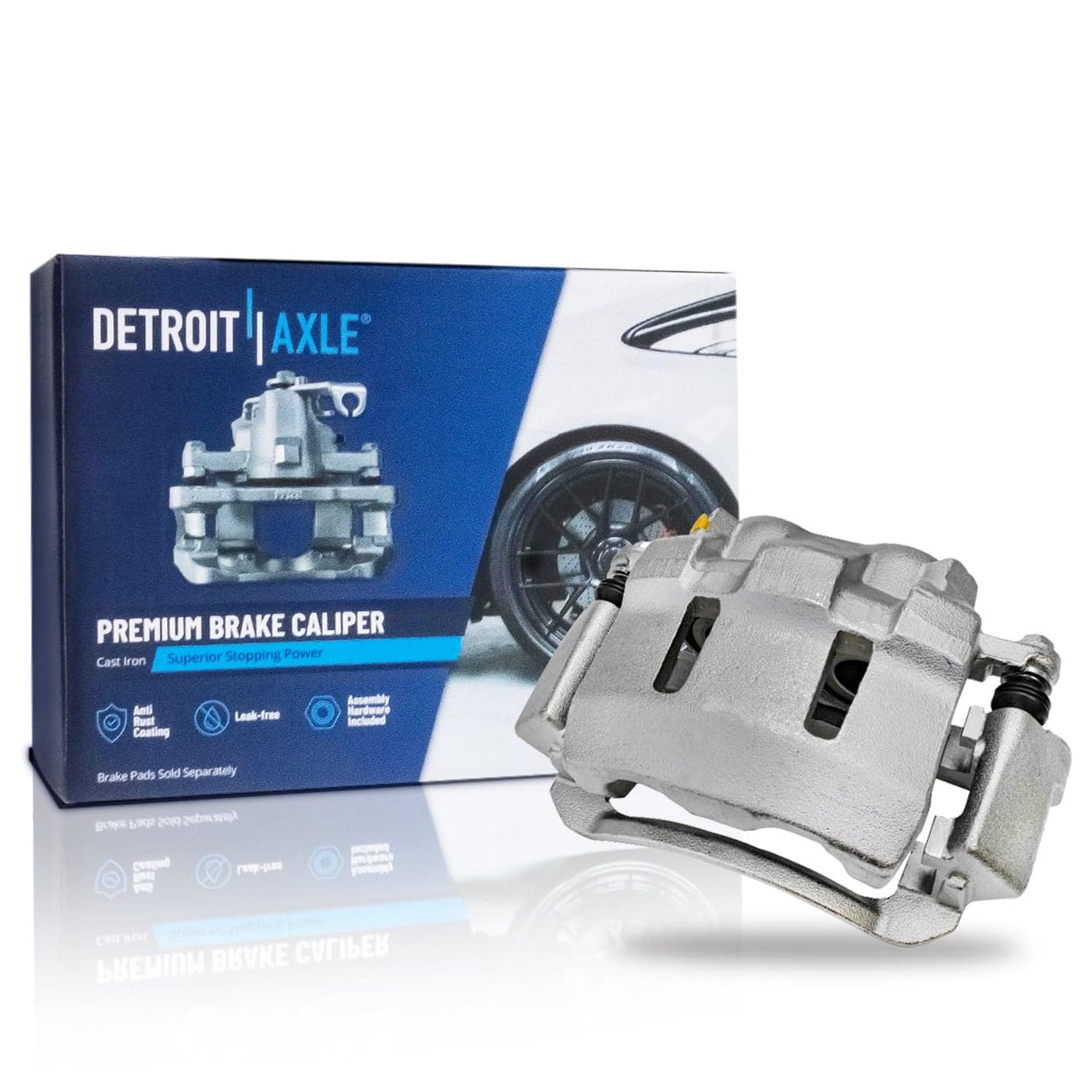 Detroit Axle Front Left Brake Caliper for 9904 Ford F250 F350 Super Duty 0005 Ford Excursion Driver Side Disc Brake Caliper with Bracket 2000 2001 2002 2003 2004 2005 Replacement