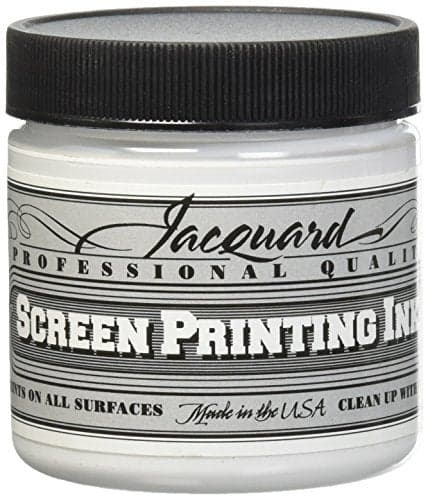 Jacquard Professional Screen Print Ink WaterSoluable 4oz Jar Super Opaque White 119
