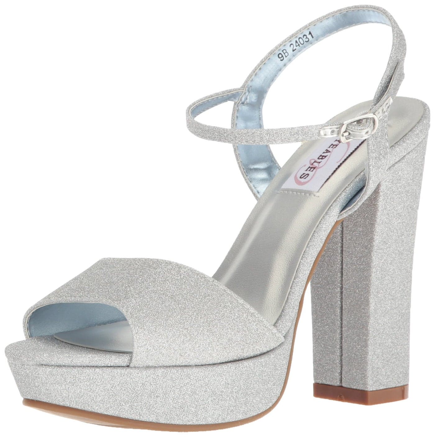 Dyeables, Inc Womens Whitta Platform Dress Sandal, Silver, 9.5 M US