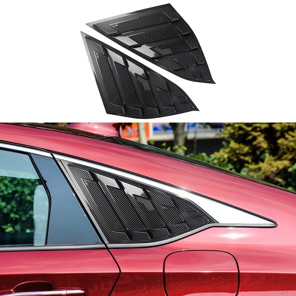 DLOVEG Rear Side Window Louvers Compatible for Honda Accord 2022 2021 2020 2019 2018 Accesories Sport Style Air Vent Cover Compatible for 10th Gen Honda Accord Carbon Fiber Pattern