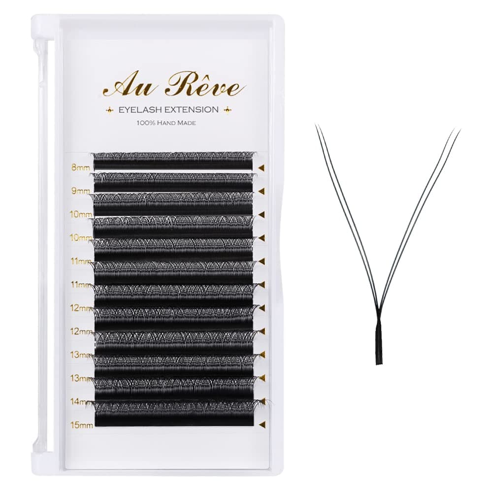 YY Lash Extensions Y Lashes D Curl 007mm 815mm Mix Tray Volume Eyelash Extension Easy Application 4D Fans Easy Premade Fans Soft Matte Black Lashes YY007D815mm