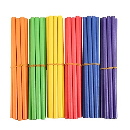 60 Pcs Rhythm Sticks for Kids Bulk Wood Music Lummi Sticks 6 Colors