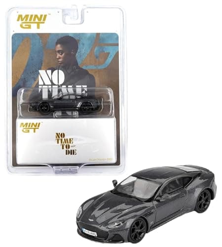 Diecast Model Car Compatible with Mini GT 164 Aston Martin DBS James Bond 007 No Time to Die English Packaging Limited Edition MGT00904E