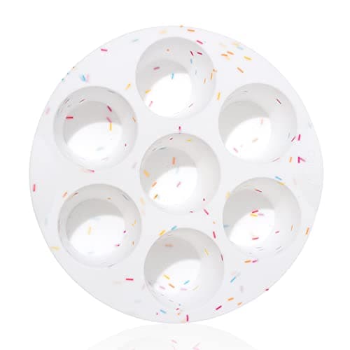 SHEbaking Silicone Egg Bite Molds Air Fryer Muffin Pan for Baking Non-Stick Silicone Egg Molds 7 Cups Air Fryer Cupcake Mold for Mini Muffins, Tart, Mini Cupcake BPA Free