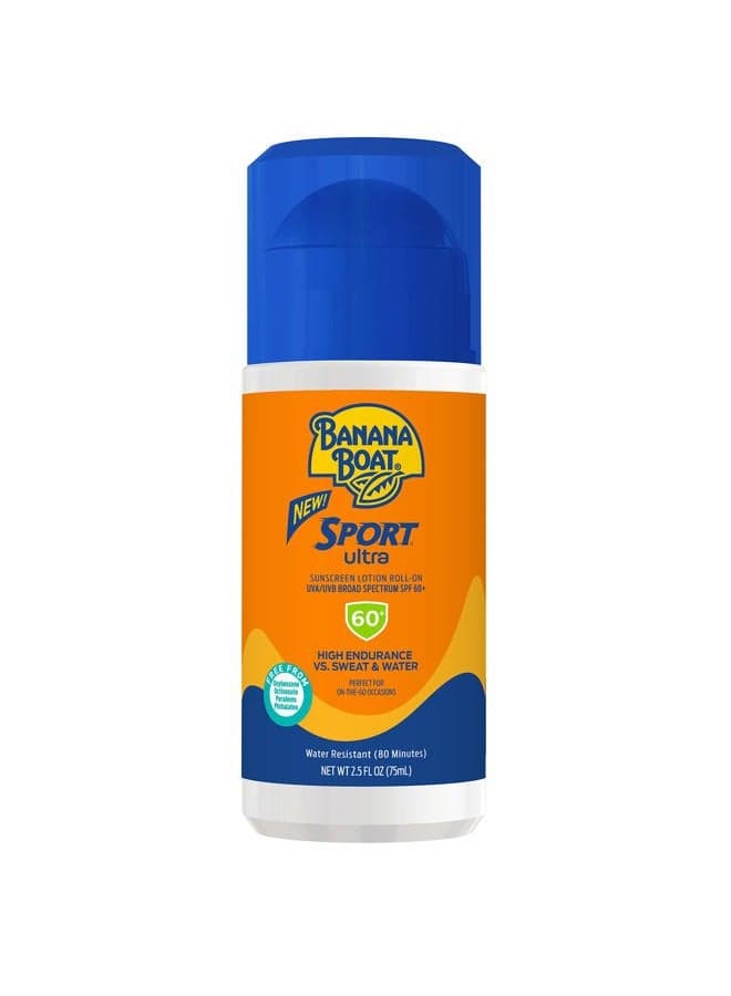 Sport Ultra SPF 60 Roll On Sunscreen, 2.5oz | Sunscreen Roller, Travel Size Sunscreen, Oxybenzone Free Sunscreen, SPF 60 Sunscreen Roll On, Water Resistant Sunscreen, 2.5oz