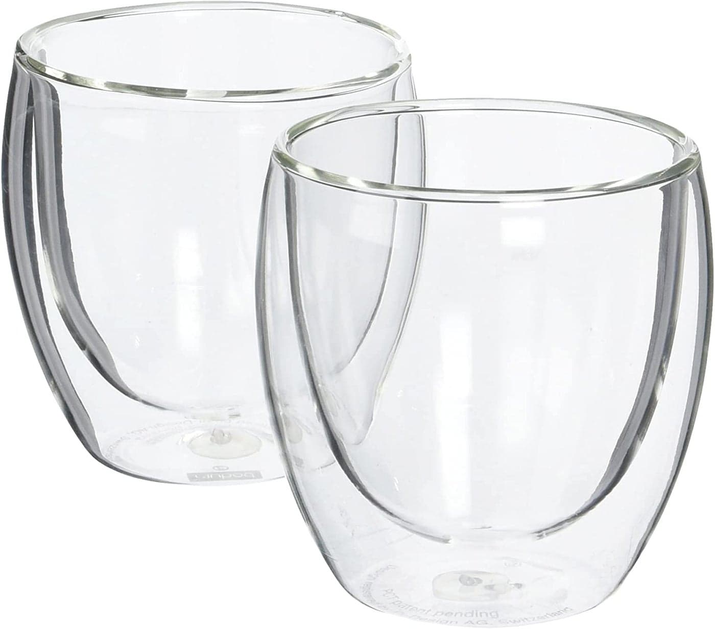 Octavius Borosilicate Double Walled Glass Cup|Thermo Insulated|Prevents Heat Transfer,Maintains Temperature|Microwave & Freezer Safe|Stackable Scratch-Resistant|Dishwasher Safe - 250Ml (Set of 2)