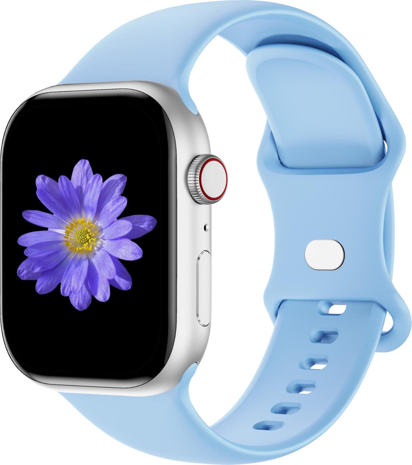 Cindgress Sport Band Compatible with Apple Watch 41mm 38mm 40mm 42mm for Women Men, Soft Silicone Strap for iWatch Wristband Series Ultra SE 11 10 9 8 7 6 5 4 3 2 1 S/M Northern Blue