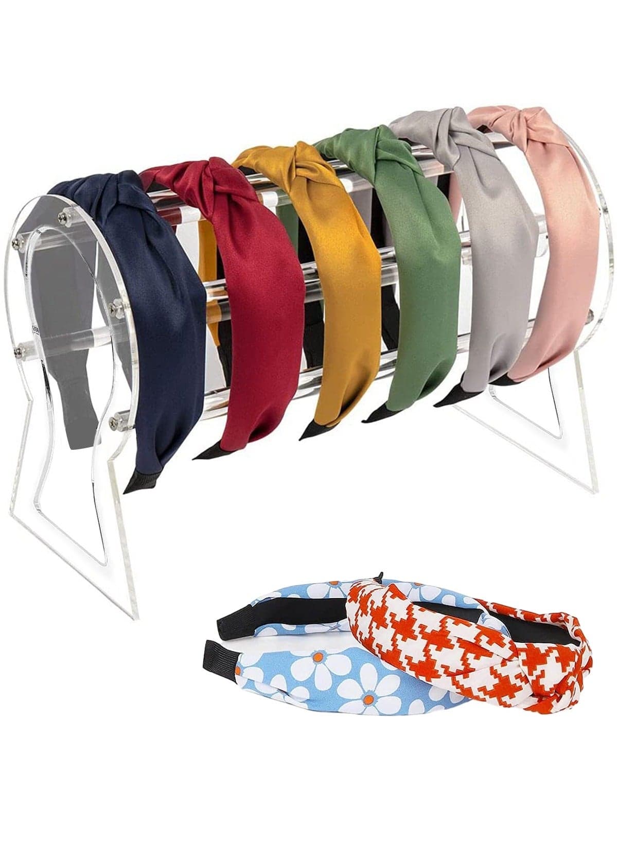 Headband Holder, Clear Headband Organizer, Acrylic Hair Hoop Display Stand, Hairband Rack Holder, Headband Storage Holder for Women and Girls(Does not include headband)