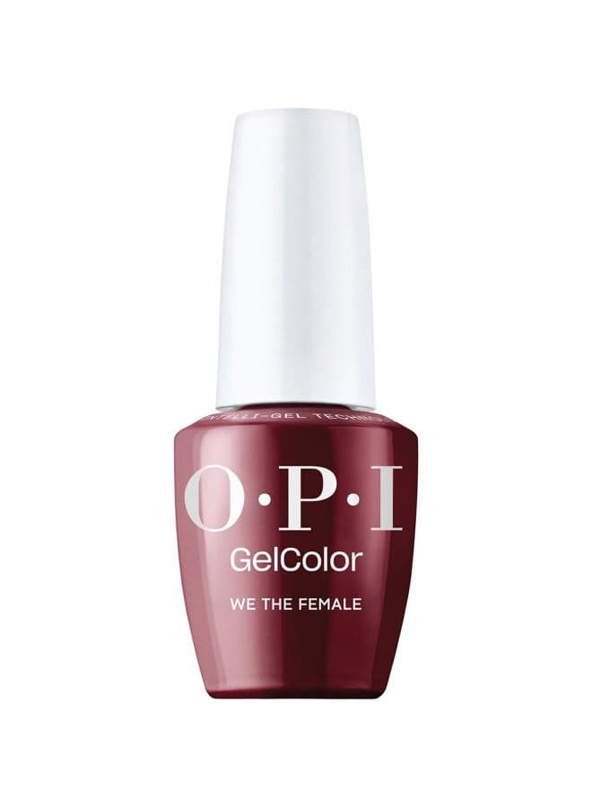 GelColor We the Female | Opaque Dark Red Crème UV Cure Gel Nail Polish | Vegan & HEMA Free, Long Lasting, High Shine