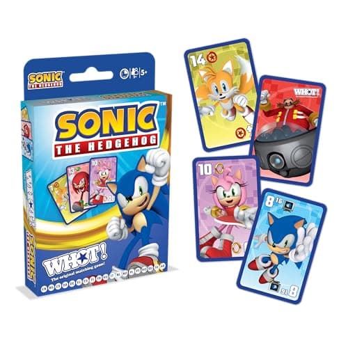 Winning Moves Waddingtons Number 1 Sonic The Hedgehog WHOT Travel Card Game Play with Knuckles Tails Shadow Doctor Eggman from The Popular Sega Video Game Great Gift for Ages 5 Plus
