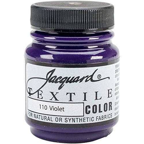 Jacquard Textile Color Violet - Permanent Fabric Paint for Clothes, Furniture Upholstery, Shoes or Tote Bags – Indoor & Outdoor Fabric Paint – 2.25 Oz Jar, Upholstery Fabric Paint