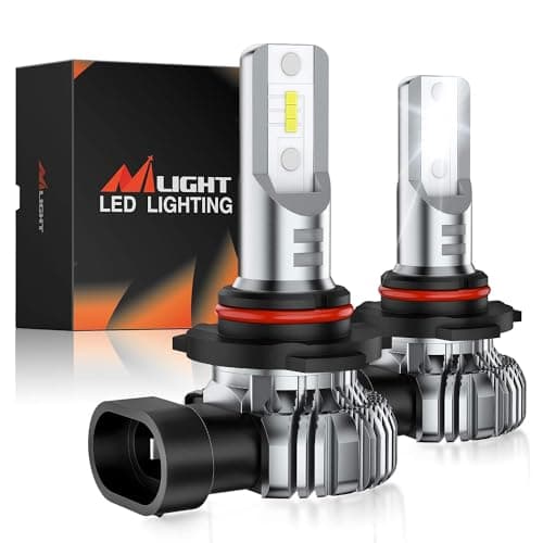 Nilight EF1 H1 LED Fog Light Bulbs 200% Brightness 6000K Cool White 1:1 Mini Size Halogen Replacement H1 LED Fog Light DRL Conversion Kit,Pack of 2