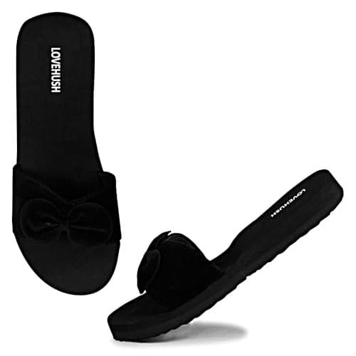 LOVEHUSH Doctor Slipper for Women | Orthopedic, Diabetic, Pregnancy | Soft Doctor Anti-Skid Slipper for Women |Slides, Flip-Flops, Slippers, Chappals | For Ladies and Girls SL10-BLACK-8