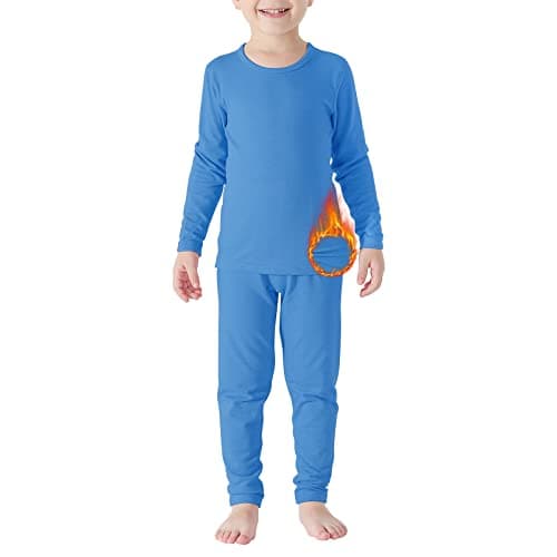 Boys Thermal Underwear Ultra Soft Kids Long Johns Thermal Sets Toddler Base Layer Sets Medium (90) /2T Dark Blue