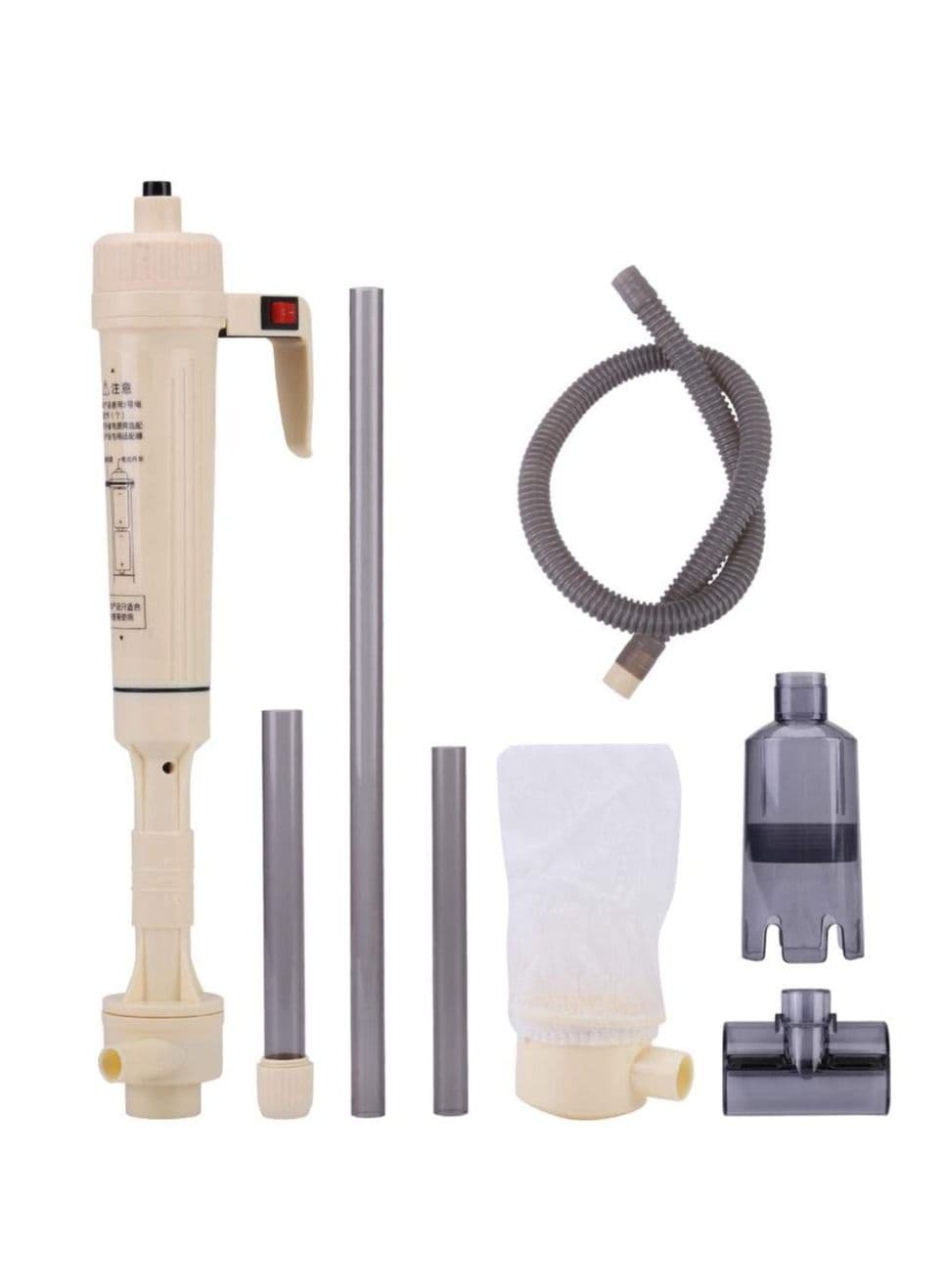 Battery Powered Aquarium Gravel Cleaner Fish Tank Siphon Water Change Cleaning Tool