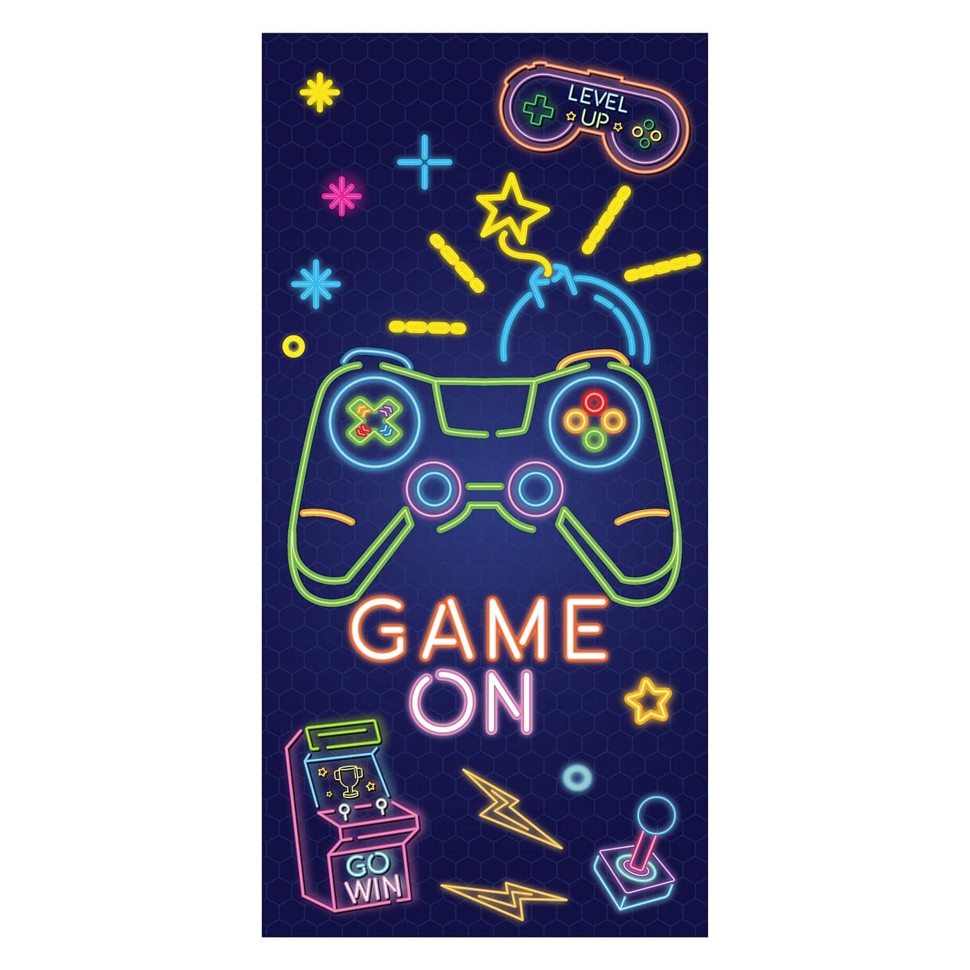 R HORSE Neon Video Game Beach Towel for Kid 30 x 60 inch Microfiber Absorbent Beach Pool Towel Quick Dry Sand Free Blanket for Summer Pool Party Supplie Bath Sport Travel Swimming Camping