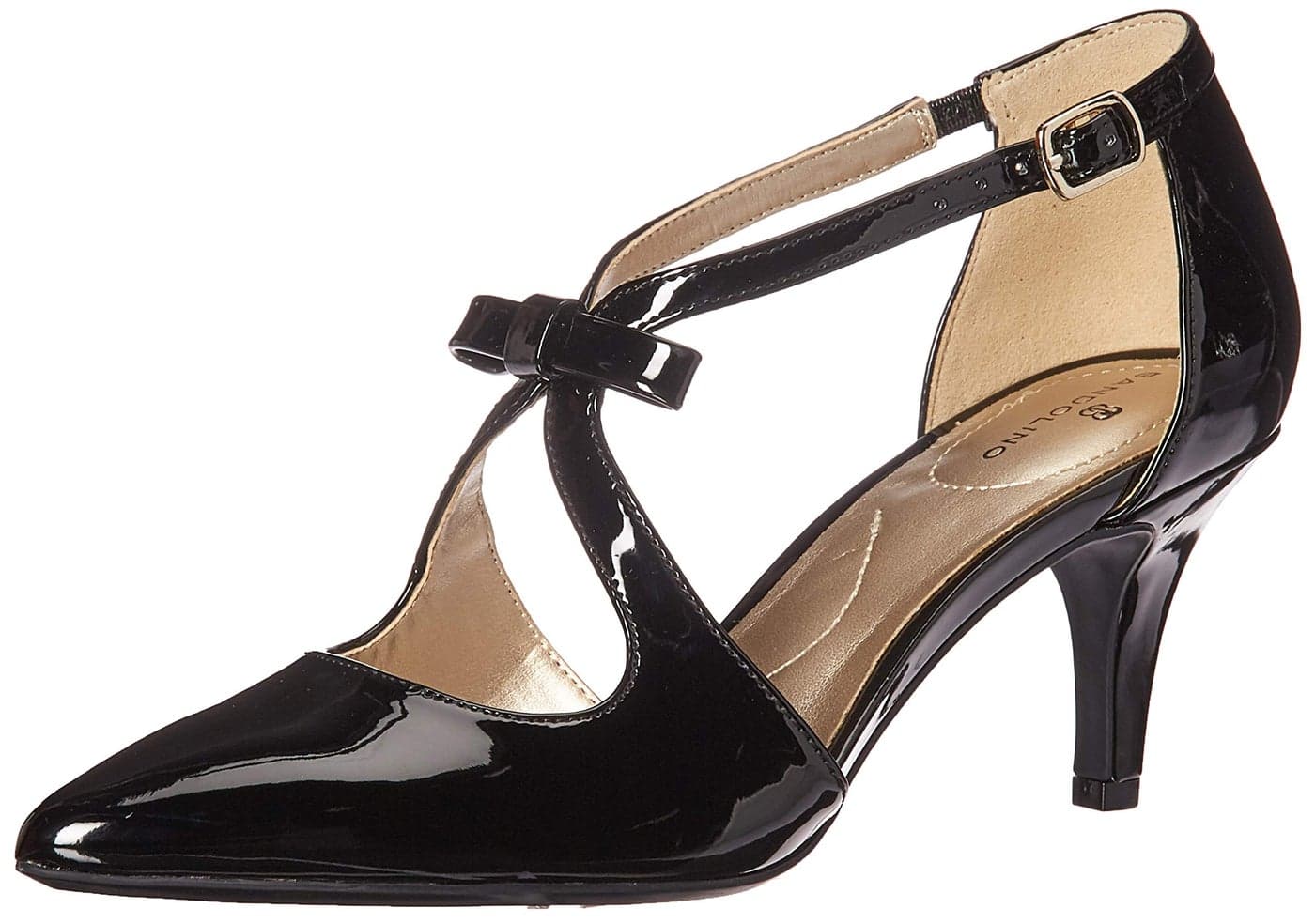 Bandolino Womens Zeffer Pump Black Patent PU 6