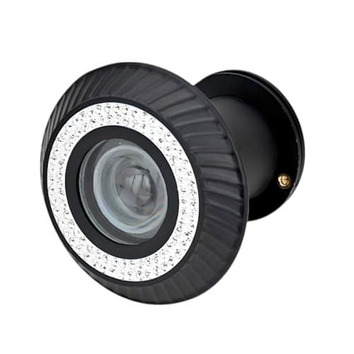 Eye Berry Door Lens 180°Glass Lens Degree Brass +Zink Door Eye viewer with Double Diamond Layer with Perfect Matching for Main Door (Dimond Black, 35-55 mm)