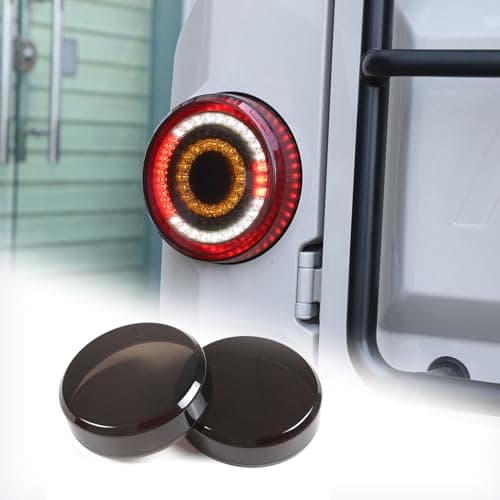 Hudiriy Car Smoked Tail Light Covers Compatible with Ineos Grenadier 2020-2024 Rear Lamp Light Shell Shade Tail Light Cover Protection Cover Accessories