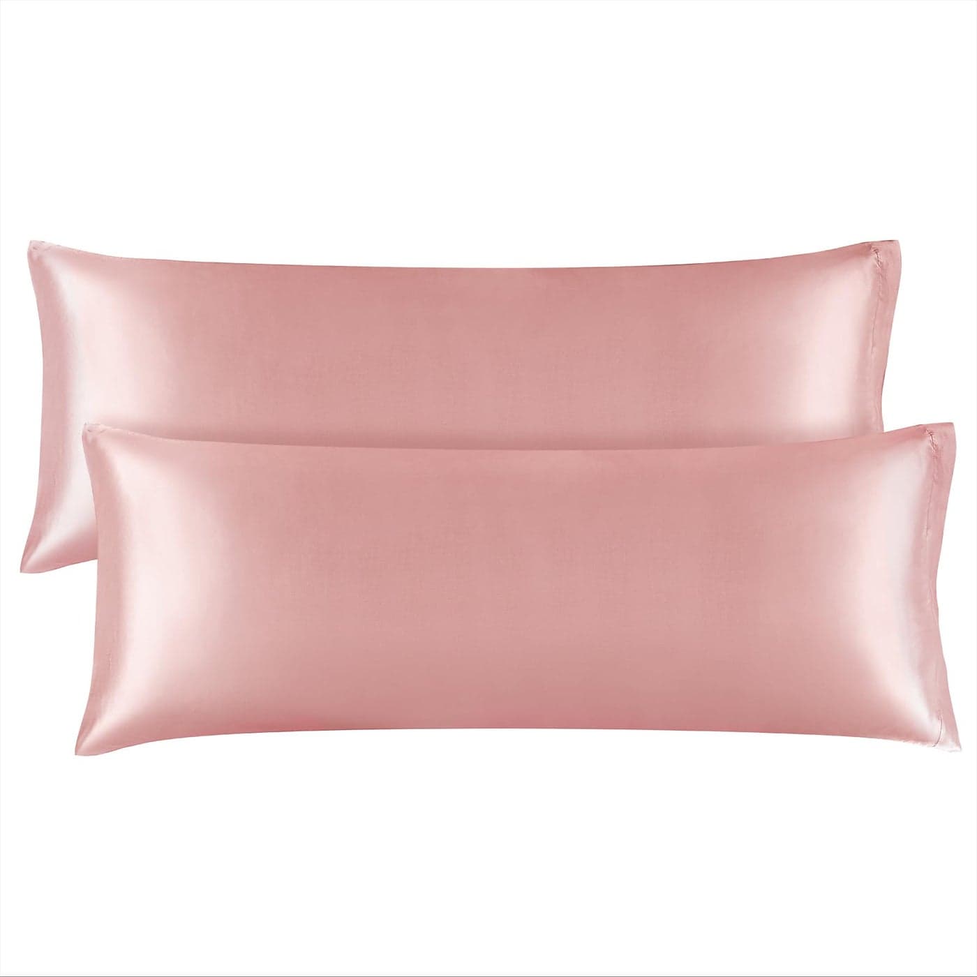 BEDELITE Satin Body Pillow Cover Super Soft and Cooling Body Pillow Pillowcase for Hair and Skin Breathable Silky Full Long Pillowcase Cover20x54 Rose Pink