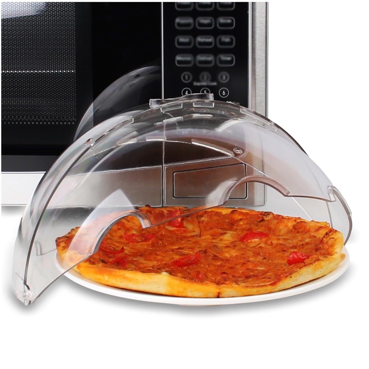 Flippable Microwave Splatter CoverMicrowave Cover for Food Dish Higher Microwave Plate Cover for Heating StayInside Splatter Guard for Microwave Oven Innovative Lid105 IN