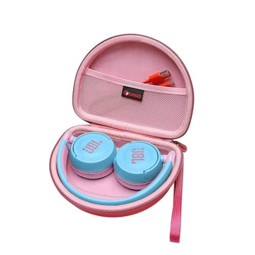 XANAD EVA Hard Case for JBL Junior 320BT / JR300BT / Jr310BT, Sony MDR-ZX110 / MDRZX110NC / MDR-ZX310AP On-Ear Headphones - Pink