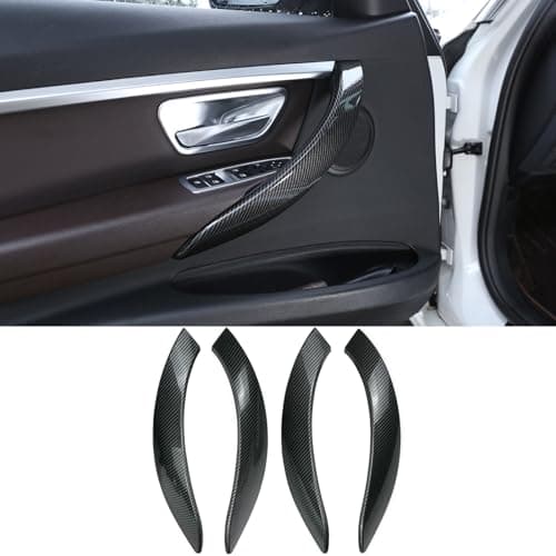 CHUANGHUI Car Door Handle for BMW 3 4 Series 3GT F34 F36 F30 2013-2018 Interior Door Handles Replace Cover Car Door Handle 320i 328i 330i 335i 340i (Outer Carbon Fiber Color)