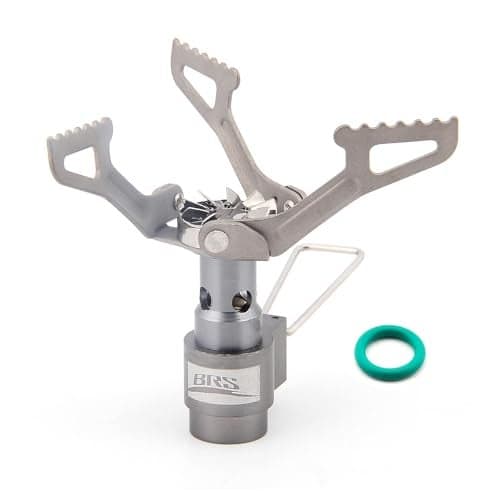 BRS Stove BRS 3000T Stove Titanium Ultralight Backpacking Stove Portable Propane Camping Stove Gas Burner Camp Stove only 26g with Extra O Ring (BRS-3000T Stove)
