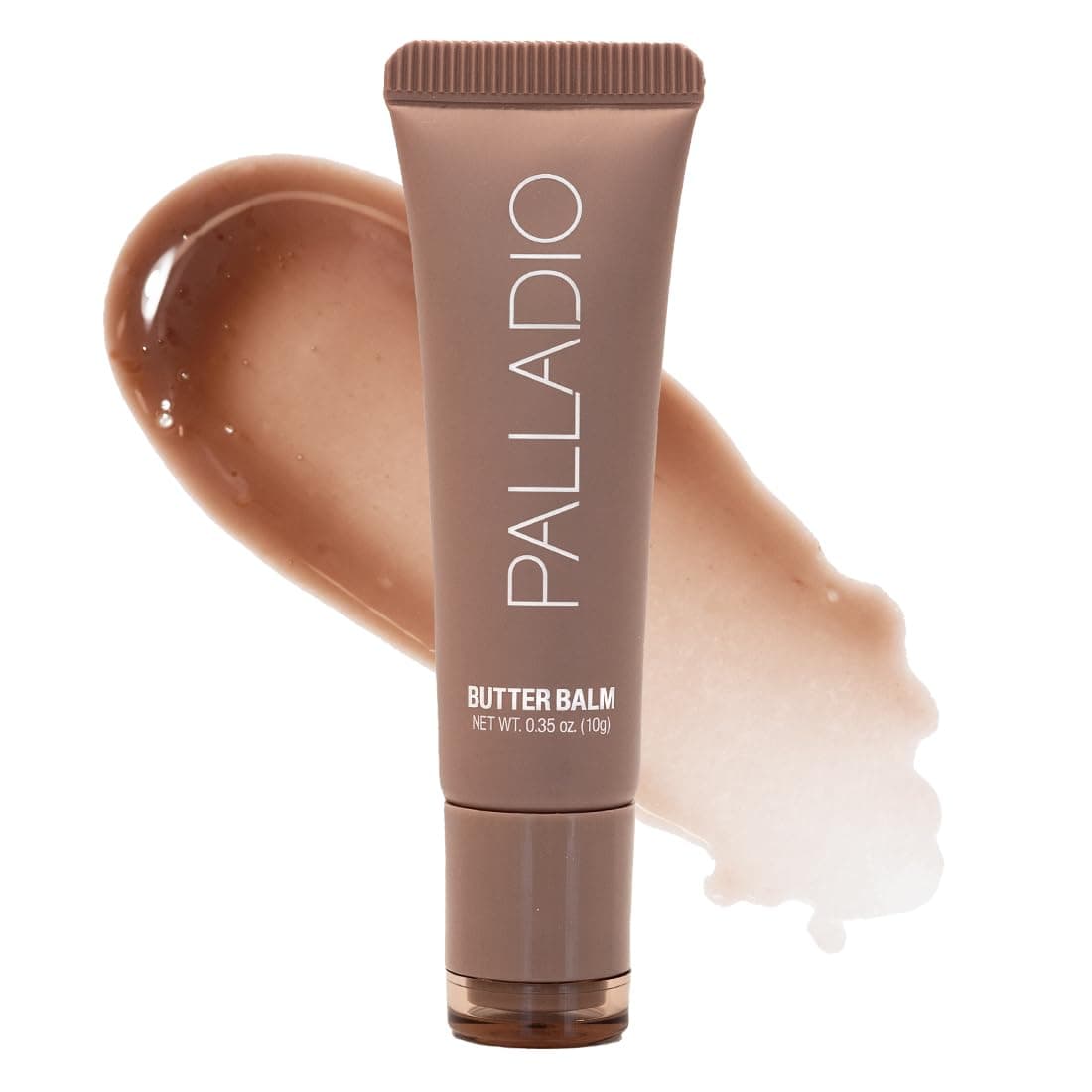 Palladio Butter Balm Hydrating Lip Balm with Sheer Tint Aloe Peptides Shea Butter and Vegan Formulation for Instant Moisture Shine and Soothing Lip Care Caramel Glazed