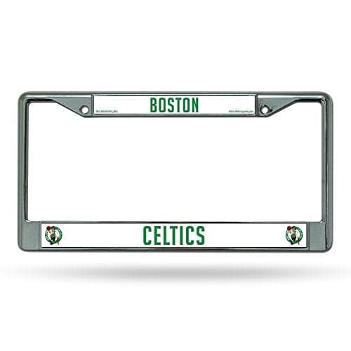 Rico Industries NBA Basketball Boston Celtics Premium License Plate Chrome Frame 12" x 6"