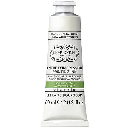 Lefranc Bourgeois Charbonnel Professional Printing Waterwashable Ink 60ml 2oz Snow White