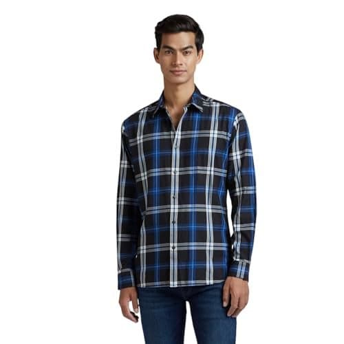Navy Check Full Sleeve Shirt