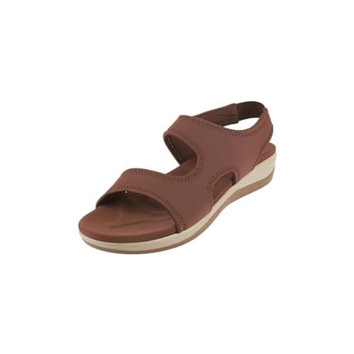 Mochi Women Brown Synthetic Flats Back Strap Fashion Sandals UK/4 EU/37 (33-632)