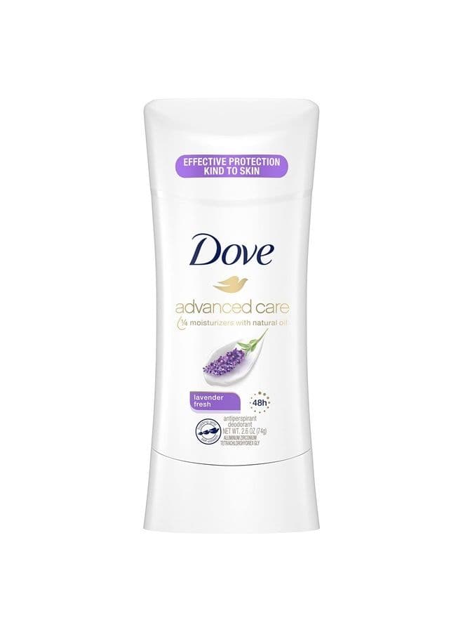 Advanced Care Antiperspirant Deodorant Stick for Women, Lavender Fresh, for 48 Hour Protection And Soft And Comfortable Underarms, 2.6 oz