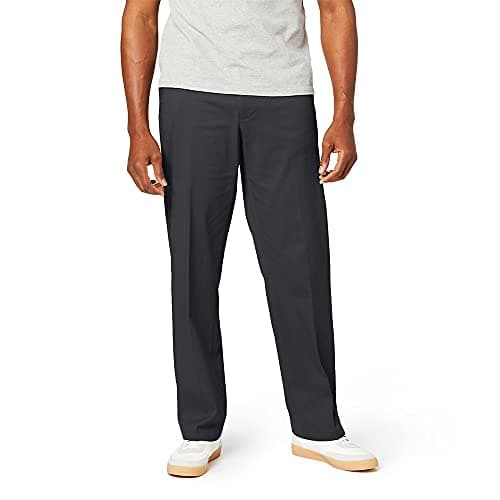 Dockers Men's Relaxed Fit Comfort Khaki Pants, Steelhead, 44W x 30L