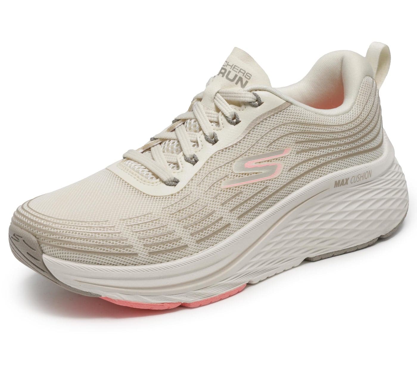 Skechers Women's Max Cushioning Elite 2.0 Sneaker, Natural/Pink, 7