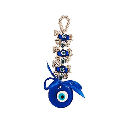 GJ Three Horse Evil Eye Hanging for Home, Office & Car (Height : 18 CM)
